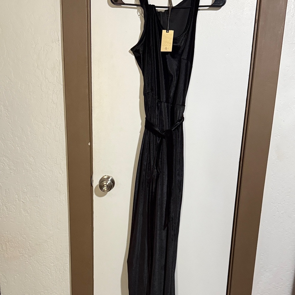 Stetson Black velvet jumpsuit/romper